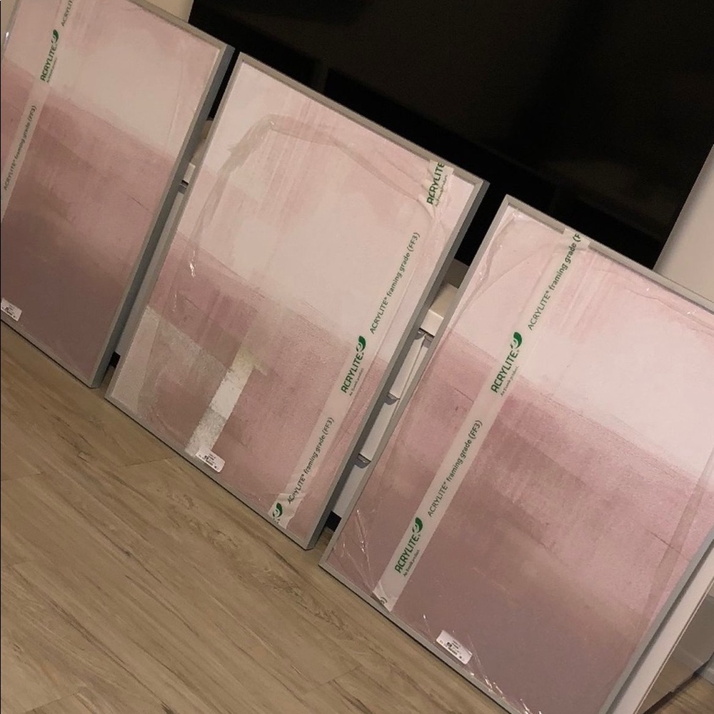 Set of 3 3D prints and frames
